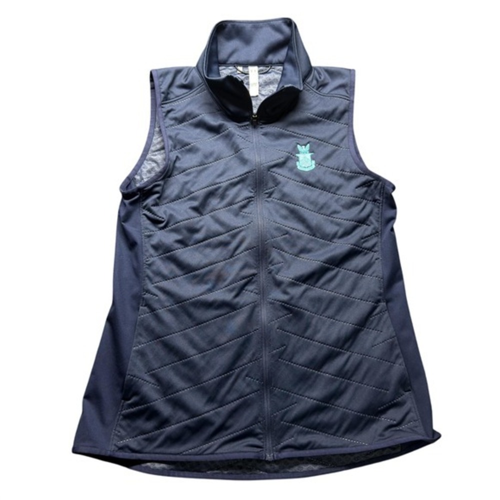 Under Armour ColdGear Quilted Vest Men L Full Zip CCC Embroidered Navy Blue